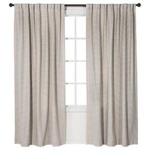4 Nate Berkus™ for Target Linen Weave Cotton Curtain Panels - Gray/Ivory 54x95"